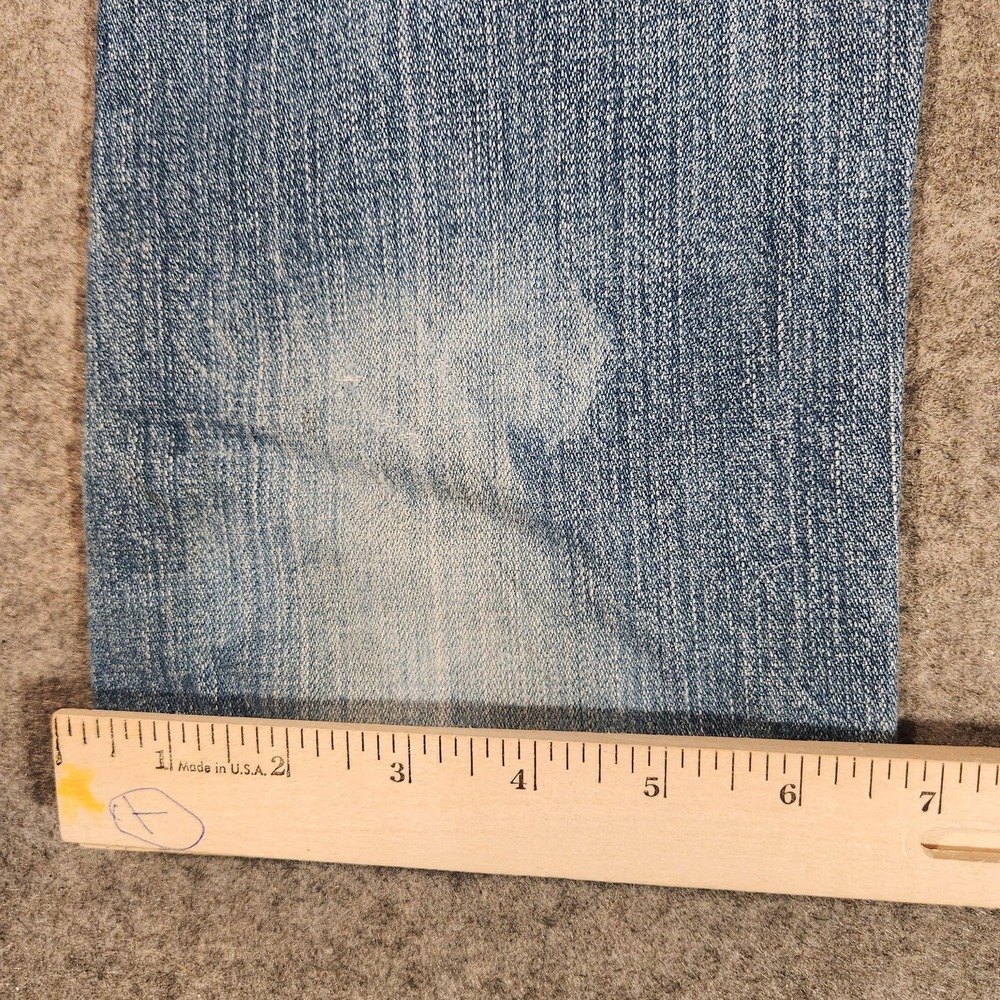 True Religion Jeans Womens 27 Blue Made in‎ USA Big Rig Distressed Y2K Vintage - Picture 11 of 12